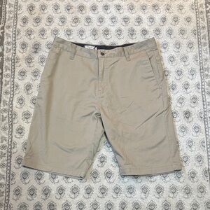 Volcom Men's Khaki Flat Front Shorts